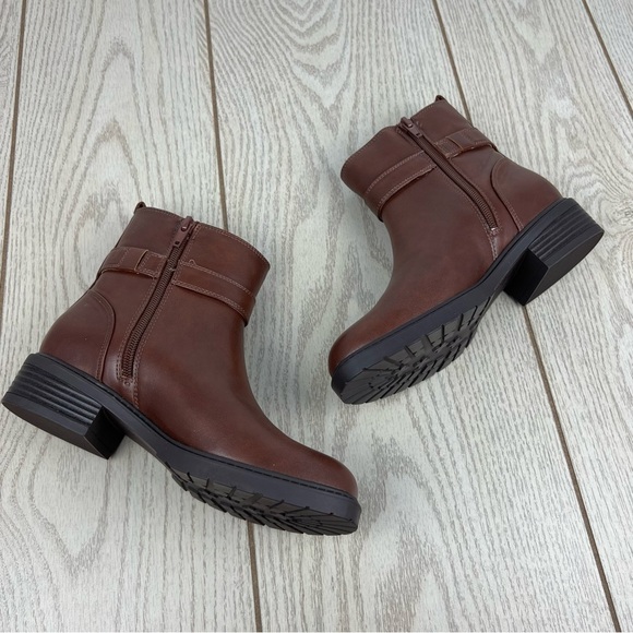 Giani Bernini Women's Becca Memory Foam Buckled Booties 6.5M Mocha Brown $100 - Picture 4 of 9